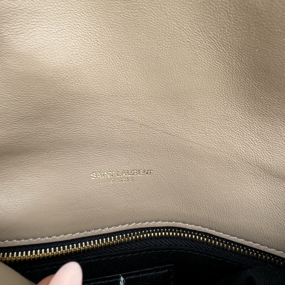 New Small YSL Loulou Puffer Shoulder Bag BEIGE - Picture 4 of 10